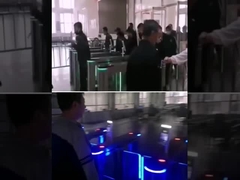 สิ่งกีดขวางสำหรับคนเดินเท้า ประตูหมุน สแตนเลส SUS304 พร้อมเครื่องอ่าน RFID